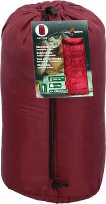 Produktbild von Camp Active Schlafsack Erwachsenen Sommerschlafsack für 5°C bis 10°C - Deckenschlafsack für 1 Person - Reisedecke für Festivals und Camping - 190 x 72 cm - Rot