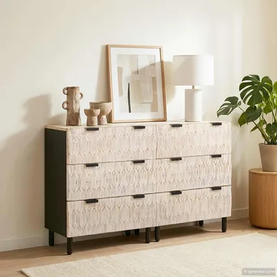 Obrázok produktu pre Maison Exclusive – Komoda, 2 kusy, 60 x 33 x 75 cm, masívne drevo mango