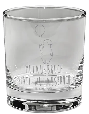 Produktbild von Mr. & Mrs. Panda Tumbler Schildkröte Luftballon - Transparent - Geschenk, Glas, Old Fashioned, Schildkröten, Rocks, Motivation, Whiskyglas, Motivationsspruch, Scotch