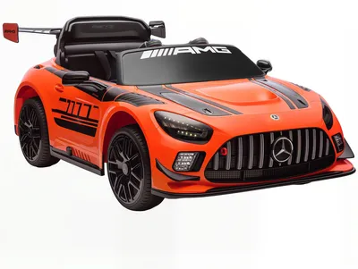 Immagine prodotto di Macchina Elettrica Bambini 3-8 Anni Licenza Ufficiale Mercedes AMG 12V con Telecomando Luci LED Arancione
