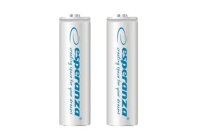 Produktbild von Esperanza Wiederaufladbare Batterien Ni-Mh Aa 2000Mah 2St. Weiß