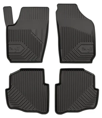 Produktbild von Gummi-Fußmatten für Skoda Fabia I 1999-2008 – 4-tlg, Schwarz, passgenau