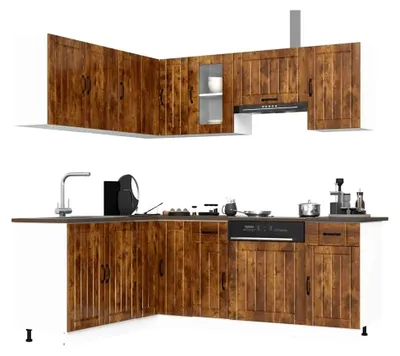 Produktbild von Küchenschrank-Set Kalmar - 11-teilig - Räuchereiche