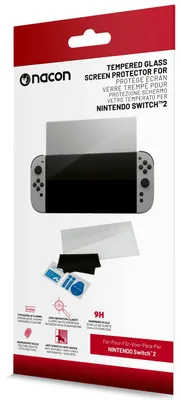 Produktbild von NACON Tempered Glass Screen Protector Switch 2, Displayschutz, Nintendo Switch 2, Transparent, Gehärtetes Glas, Nachdenklich, Kratzresistent, Nintendo