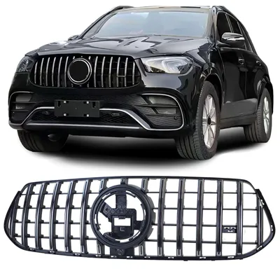 Sport Kühlergrill Chrom Schwarz Glanz für Mercedes GLE V167 SUV C167 Coupe 18-23 – Produktansicht