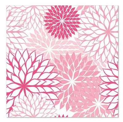 Produktbild von Servietten, 3-lagig 1/4-Falz 25 cm x 25 cm rosa "Floralies"