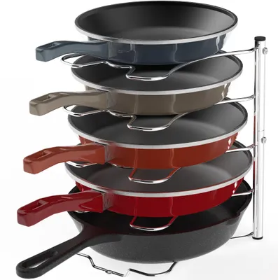 Image de Organisateur de casseroles avec 5 compartiments pour un rangement efficace dans la cuisine