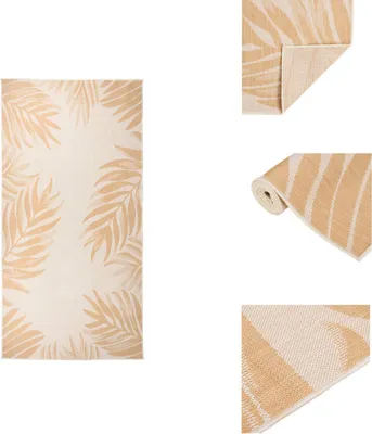 Produktbild von vidaXL Outdoor-Teppich Flachgewebe 100x200 cm Blattmuster - Teppiche