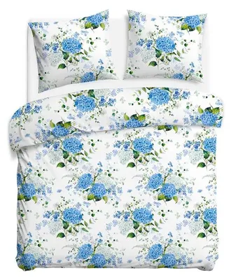 Obrázek produktu pro Běžné povlečení, flanelové povlečení, teplé, vhodné na zimu, rozměr 180x200, model 31522-1, modré květiny