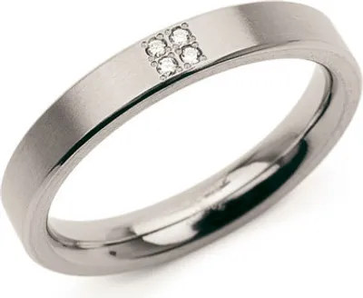 Produktbild von Boccia Ring 0120-0156 Titan mit Brillanten