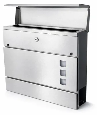 Produktbild von Briefkasten Postkasten Mailbox Design Zeitungsfach Zeitungsrolle Stahl