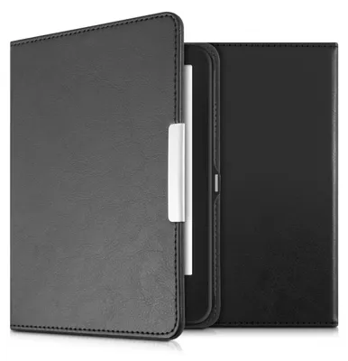 Produktbild von kwmobile Klapphülle kompatibel mit Tolino Shine 2 HD Hülle - eReader Case aus Kunstleder - Cover - Schwarz