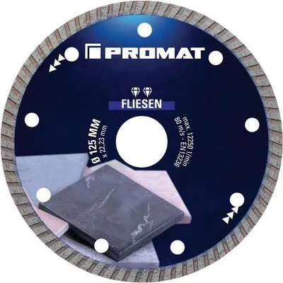 Produktbild von Diamanttrennscheibe FLIESEN PRO T 125 mm Bohrung 22,23 mm Segmenthhe 7 mm Segmentstrke 1,6 mm Winkelschleifer