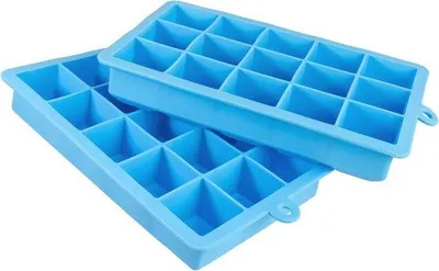 Obrázek produktu pro Silikonová forma na kostky ledu pro 15 kostek čtvercového tvaru - sada 2 kusů