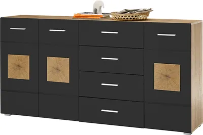 Produktbild von Sideboard >Georgia< in Eiche Artisan Nachbildung - 180x92x38cm (BxHxT)