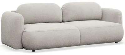 Obrázek produktu pro Selsey Tvoya - 3místná rozkládací pohovka s potahem bouclé, světle béžová barva