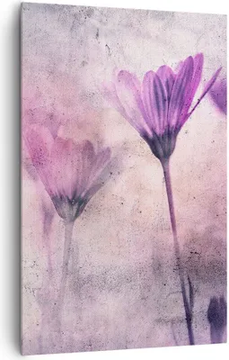 Produktbild von Bild auf Leinwand - Leinwandbild - Einteilig - Blumen Rosa Vintage - 80x120cm - Wand Bild - Wanddeko - Wandbilder - Leinwanddruck - Wanddekoration - Leinwand bilder - Wandbild - PA80x120-4432
