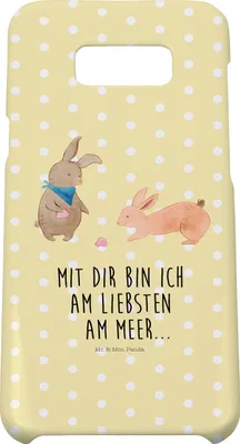 Produktbild von Mr. & Mrs. Panda Samsung Galaxy S8 plus Handyhülle  Hasen Muschel - Gelb Pastell - Geschenk, Cover, Handy, Case, Hülle, Strand, Muscheln, Best Friends, Freundin, Meer