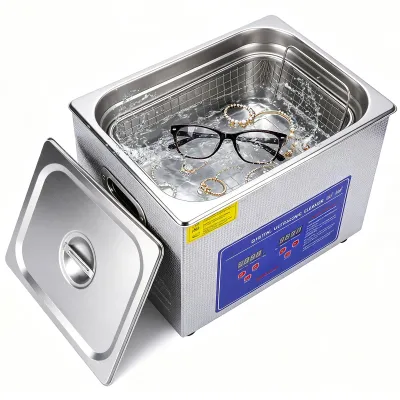 Produktbild von 10L Ultraschallreinigungsgerät aus Edelstahl, mit digitaler Heizung und Timer, Dualer Leistungsmodus, Schmuckreinigung für gewerblichen Heimgebrauch