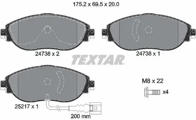 Zdjęcie produktu dla Klocki Hamulcowe Vw Przód Cc/Golf/Passat/Sharan/T-Roc 08-