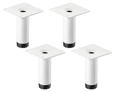 Produktbild von SOTECH Möbelfuß LIMA Ø 25 mm – Höhe 80 mm, weiß matt (4er Set)