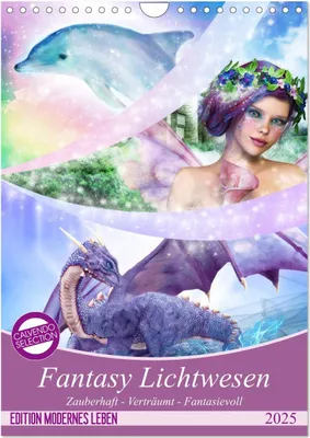 Produktbild von Fantasy Lichtwesen (Wandkalender 2025 DIN A4 hoch), CALVENDO Monatskalender