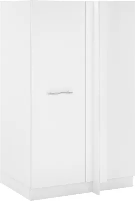 Produktbild von Eckschrank >LAUNDREEZY< in weiß, Holzwerkstoff - 100x162x68cm (BxHxT)