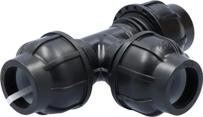 Productafbeelding van Gebo plastic T-stuk met drie klemvlakken, 32 x 32 x 32 mm