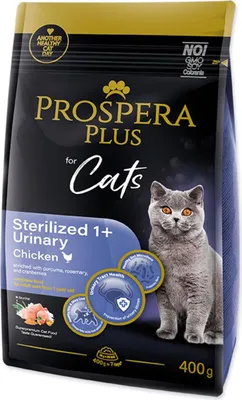 Image de Prospera Plus Stérilisé 1+ Poulet Urine 0,4kg
