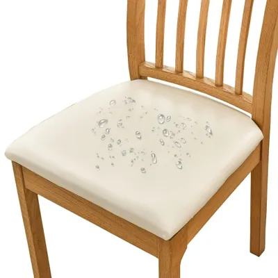 Image de Ensemble de 2 housses de chaise imperméables pour chaises de salle à manger