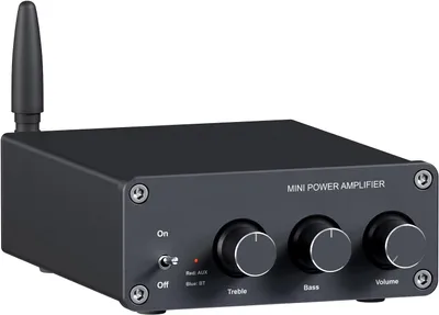 Image de Mini amplificateur - Récepteur Bluetooth Hi-Fi pour enceintes passives - 200W - Noir