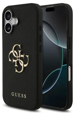 Obrázok produktu pre Guess – Hardcase 4G Grained Big and Classic Logo obal na iPhone 17 – čierny