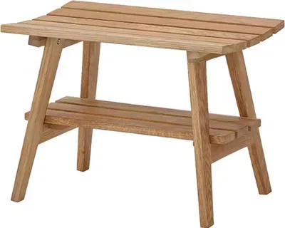 Produktbild von Bank >BANTRY< in holzfarben, Eiche massiv geölt - 60x45x36cm (BxHxT)