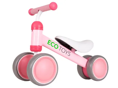 Produktbild von Laufrad, Trainingsrad, Mini-Fahrrad für Kinder, rosa, ECOTOYS