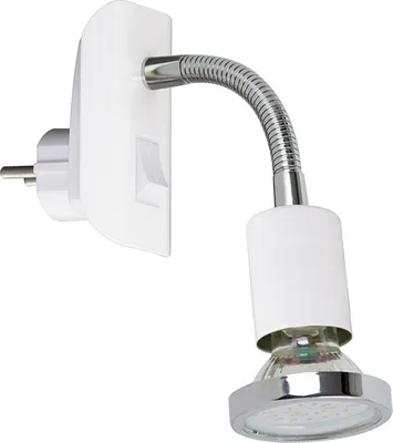 Produktbild von Steckerleuchte weiß  inkl. 3 Watt LED Leuchtmittel & ON/OFF Schalter