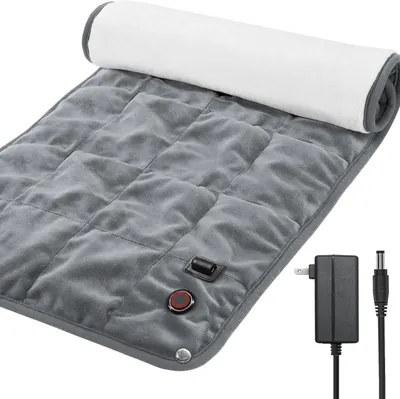 Obrázek produktu pro Elektrická vyhřívací podložka – vyhřívací polštář – pro uvolnění svalů – robustní design – 84 x 43 cm – šedá barva