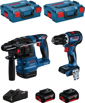 Immagine prodotto di BOSCH Kit BK221 (GBH 18V-22 + GSR 18V-90 C + 2 x 5,0 Ah + GAL18V-40 + 2 x L-Boxx 136)