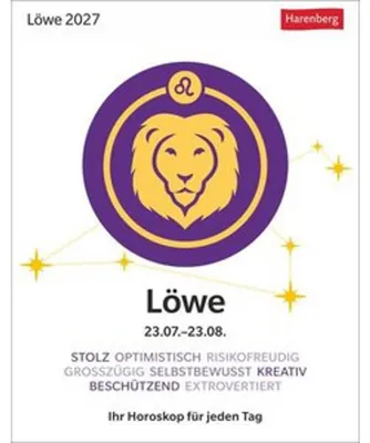 Image de Calendrier astrologique du Lion 2027 - Calendrier à effeuiller - Votre horoscope quotidien