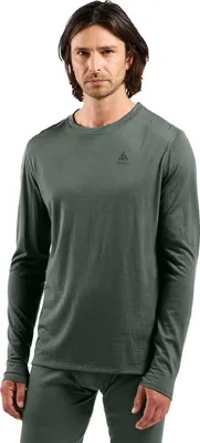 Produktbild von Thermounterwäsche mit kurzen Ärmeln Odlo BL TOP Crew Neck L/S MERINO 160 Größe LS Blau