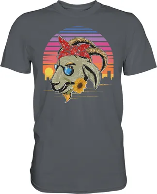 Produktbild von Ziege Sonnenblumen T-Shirt Gärtner Geschenk Garten – Dark Grey / L