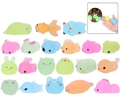 Imagen del producto de Set de 20 adorables figuras de animales antiestrés