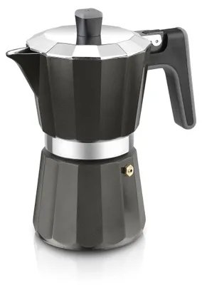 Espressomaschine, 600 ml, Edelstahl, 3600 W, Schwarz
