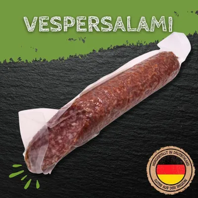 Produktbild von Vespersalami 200g Salami am Stück Salami Rindersalami Rindfleisch luftgetrocknet