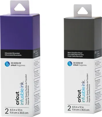 Produktbild von 4 Transferfolien für Mug Press - Violett + Grau