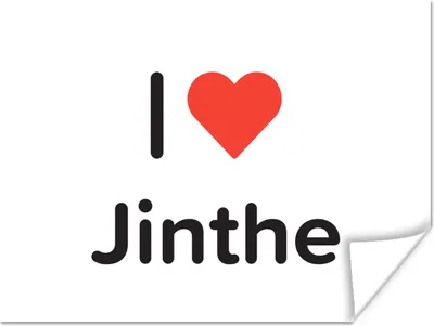 Produktbild von MuchoWow® Poster Ich liebe - Jinthe - Mädchen 120x90 cm - Wandbild