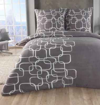 Produktbild von Warme Winter Thermo Fleece Bettwäsche 135x200 155x220 200x200 kuschelige Flausch Bettbezug + Kissenbezug 80x80 , Größe:200x200 + 2x 80x80, Design - Motiv:Design 3