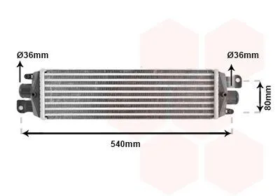 Produktbild von VAN WEZEL 17004337 Ladeluftkühler LLK für FIAT Strada Pickup (178) Turbo Intercooler