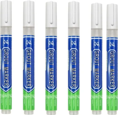 Productafbeelding van INF Tegelvoegstift 6-Pack: Waterdichte Voegreparatiemarker voor Tegelrestauratie Wit
