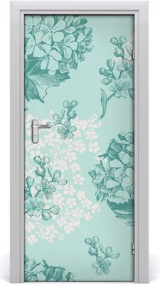 Produktbild von Tulup Türaufkleber 85x205 cm Dekorative Aufkleber Selbstklebend Wasserdichte Tapete Abnehmbar Schlafzimmer Wohnzimmer Wohnkultur - Hortensie
