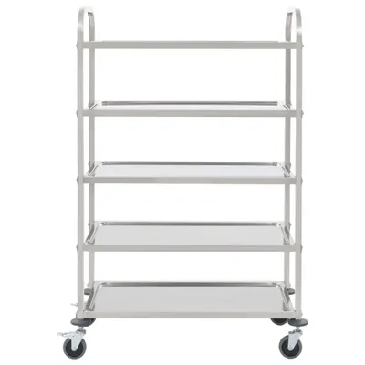 Zdjęcie produktu dla vidaXL 5-poziomowy wózek do serwowania 107 x 55 x 147 cm stal nierdzewna